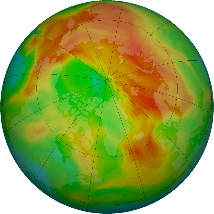 Arctic ozone map for 24 March 2000